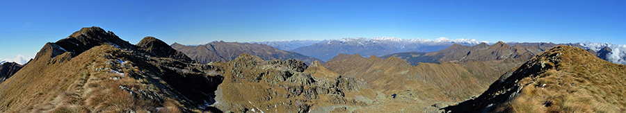 Salendo in Ponteranica dal Colombarolo seguendo il filo di cresta 